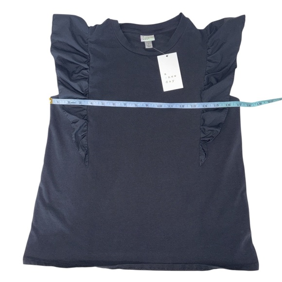 A New Day Black Ruffle Sleeve Blouse Size Small NWT - Picture 8 of 9